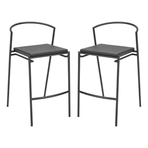 Safavieh Knightley Wood and Metal Counter Stool  in Black