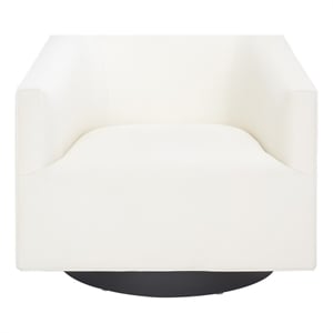 Safavieh Birdie Wood and Metal Accent Chair in Cream