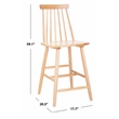 Safavieh Beaufort Wood Counter Stool in Natural