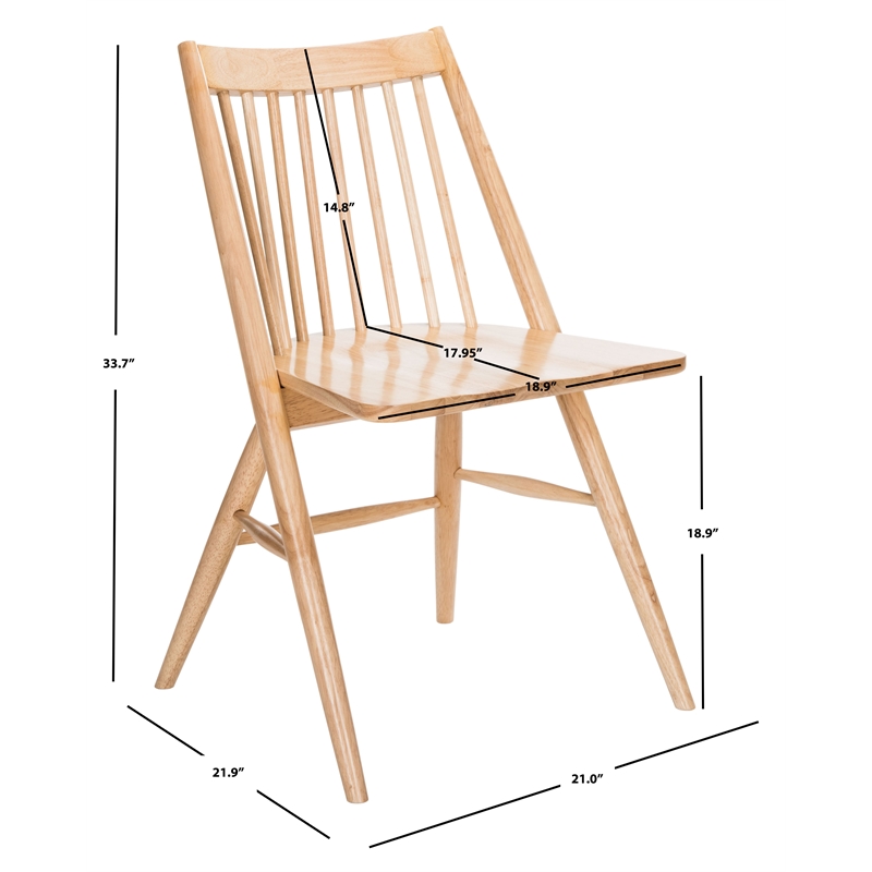 Safavieh Wren Wood Dining Chair in Natural