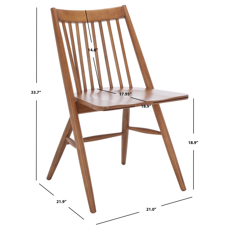 Safavieh Wren Wood Dining Chair in Walnut