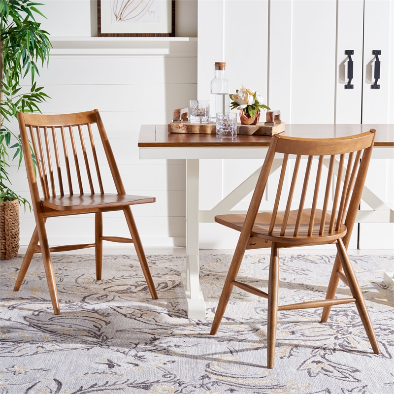 Safavieh Wren Wood Dining Chair in Walnut