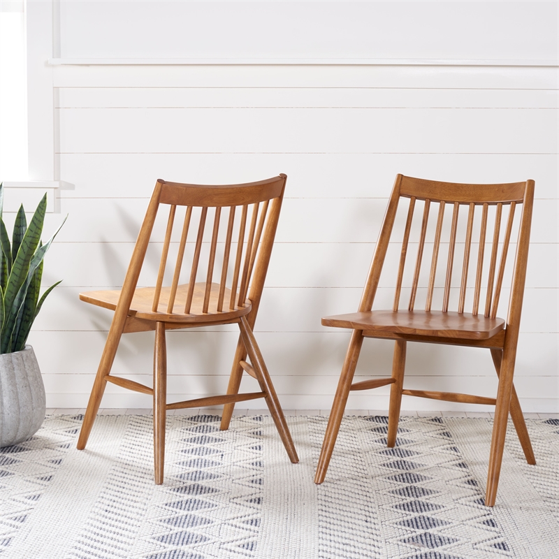 Safavieh Wren Wood Dining Chair in Walnut