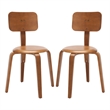 Safavieh Luella Wood Stackable Dining Chair in Walnut