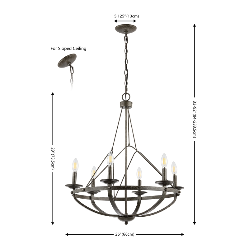 Safavieh Fraser Iron 6Lt 26