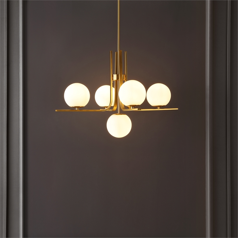 Safavieh Lenore Iron and Glass  5 Lt 29.75