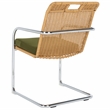Safavieh Malou Steel and Wood Dining Chair in Olive / Natural