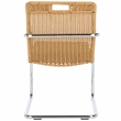 Safavieh Malou Steel and Wood Dining Chair in Olive / Natural