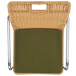 Safavieh Malou Steel and Wood Dining Chair in Olive / Natural