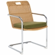 Safavieh Malou Steel and Wood Dining Chair in Olive / Natural