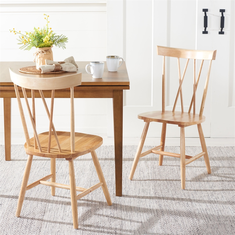 Safavieh Friar Wood Dining Chair in Natural