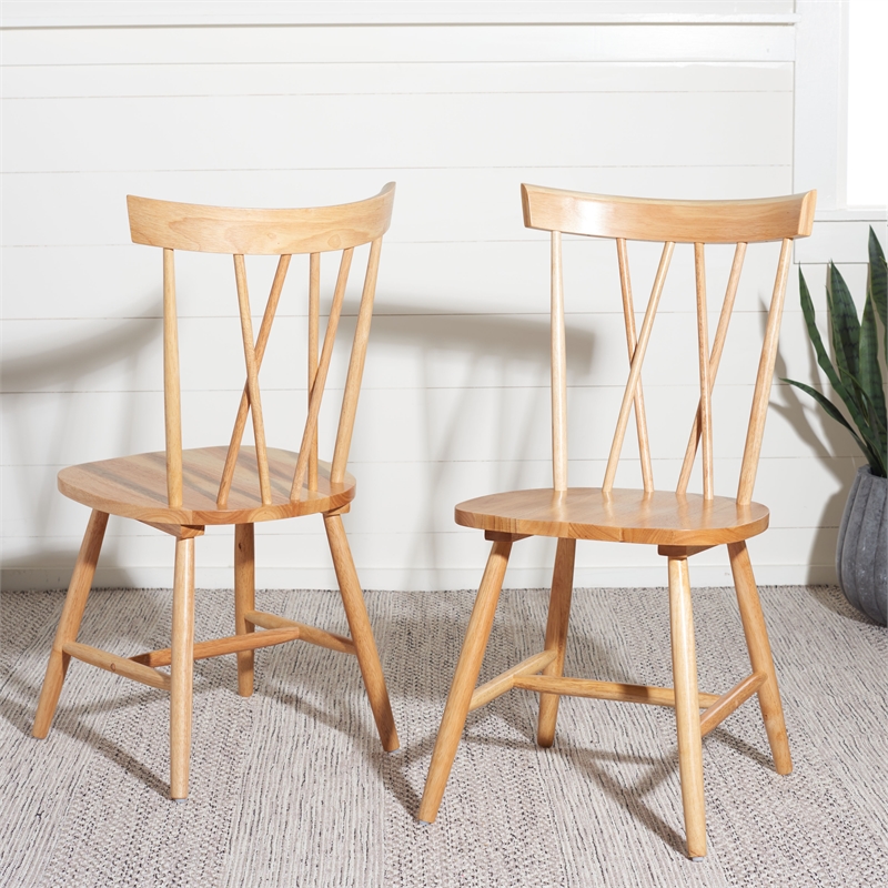 Safavieh Friar Wood Dining Chair in Natural