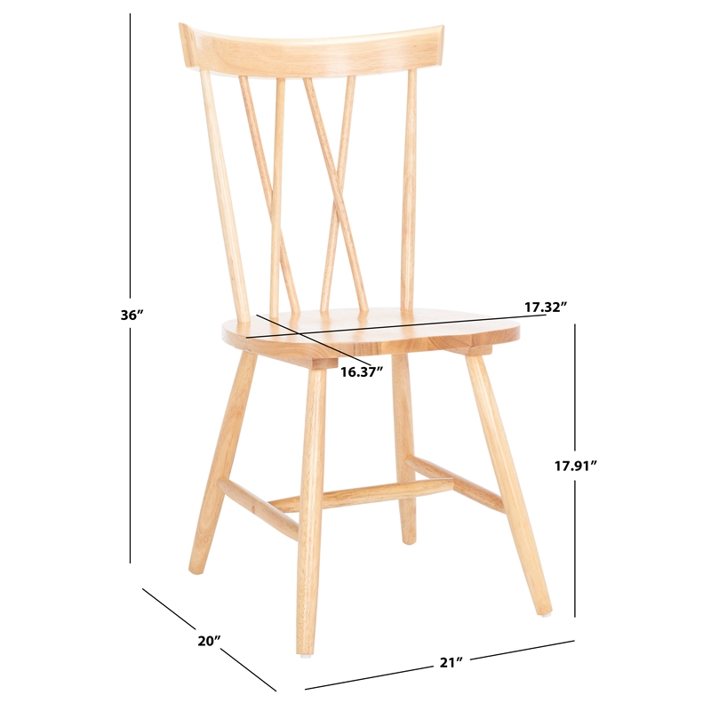 Safavieh Friar Wood Dining Chair in Natural