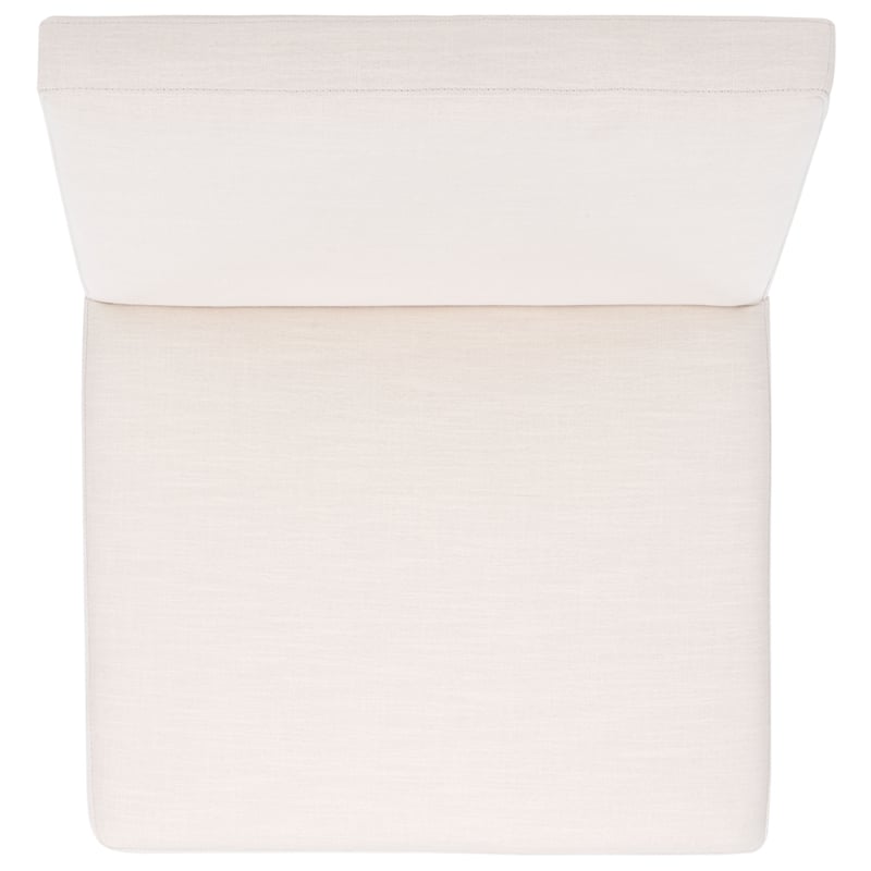 Safavieh Oliviadella Wood and Fabric Accent Chair in Cream / White