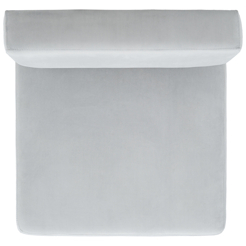 Safavieh Kermit Wood and Velvet Accent Chair in Gray / Black