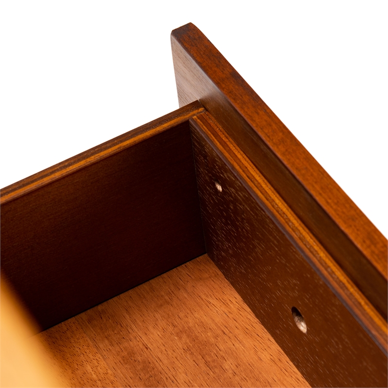 Safavieh Marquise Wood and Metal 3 Drawer Chest in Brown