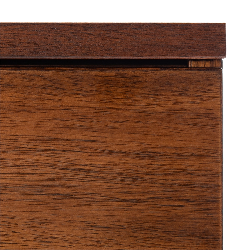 Safavieh Marquise Wood and Metal 3 Drawer Chest in Brown
