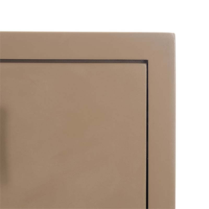 Safavieh Blaize Wood and Metal 3 Drawer Chest in Taupe / Black