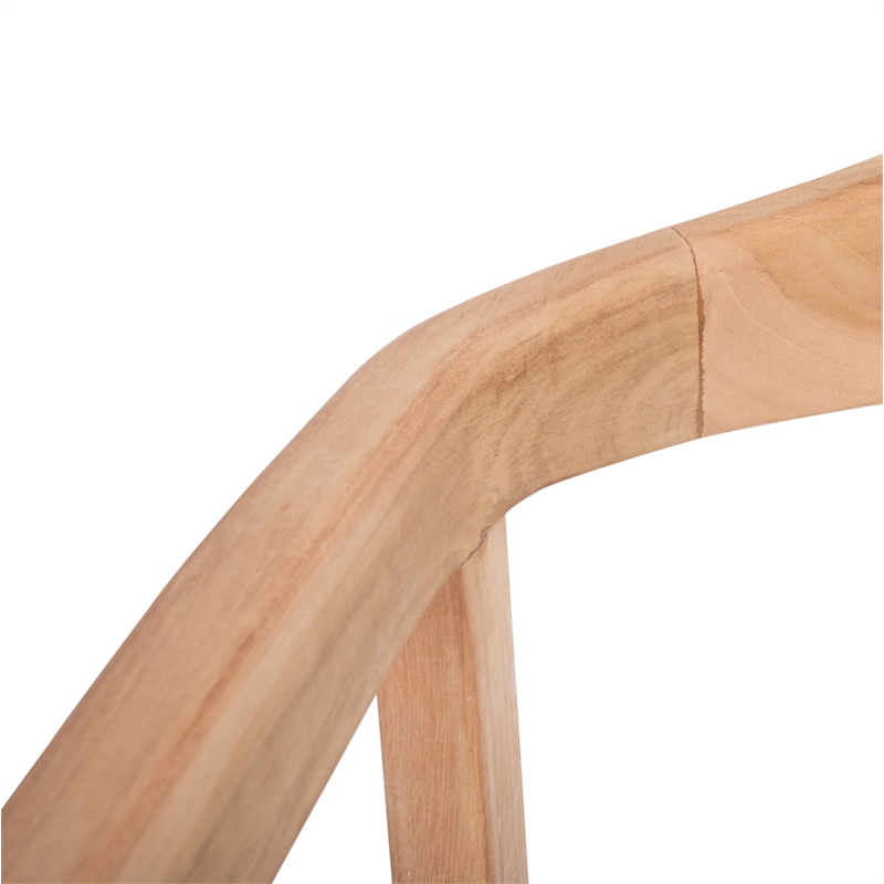 Safavieh Willa Leather and Wood Rocking Dining Chair in White / Natural