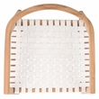 Safavieh Willa Leather and Wood Rocking Dining Chair in White / Natural