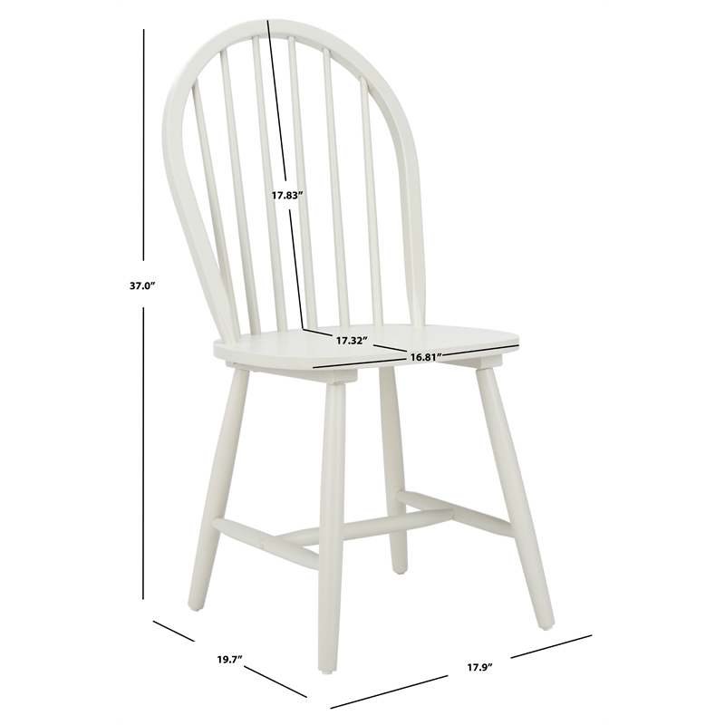 Safavieh Camden Wood Spindle Dining Chair in Off White
