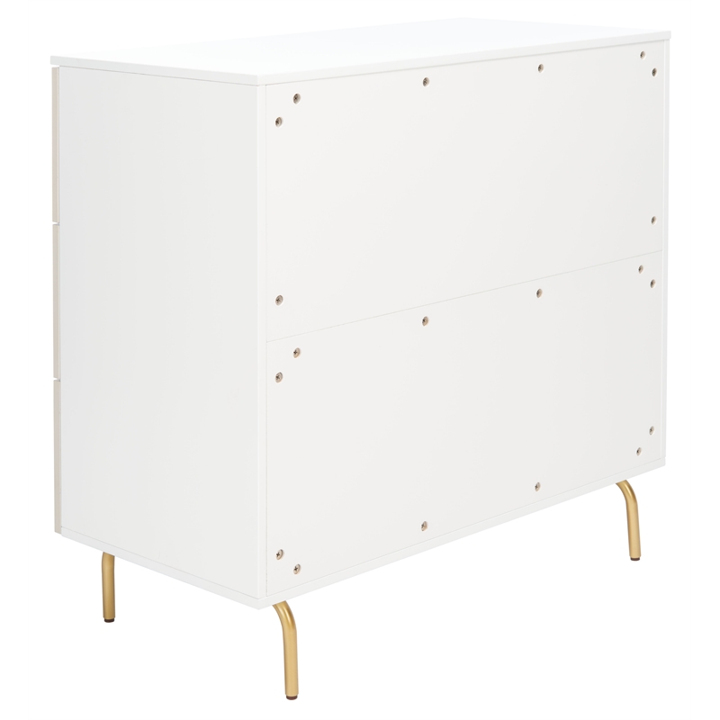 Safavieh Genevieve Wood 3 Drawer Dresser in White