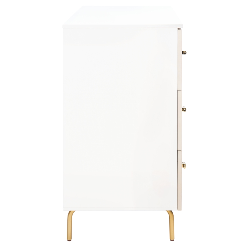 Safavieh Genevieve Wood 3 Drawer Dresser in White