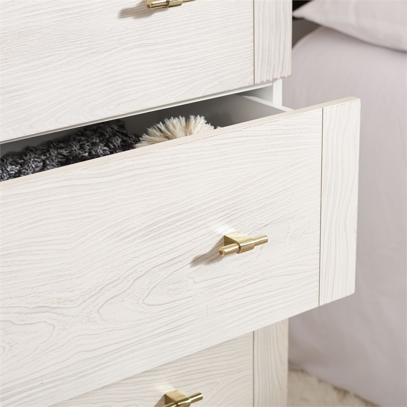 Safavieh Genevieve Wood 3 Drawer Dresser in White