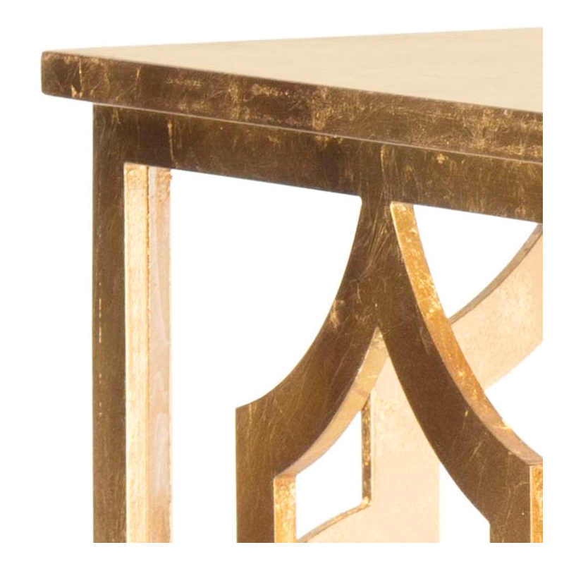 Safavieh Milo Wood End Table in Gold