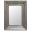 Safavieh Kerry Metal and Wood Small Rectangle Wall Mirror in Silver