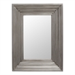 Safavieh Kerry Metal and Wood Small Rectangle Wall Mirror in Silver