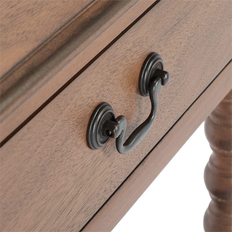 Safavieh Athena Wood and Metal 2 Drawer Console Table in Brown