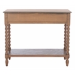 Safavieh Athena Wood and Metal 2 Drawer Console Table in Brown
