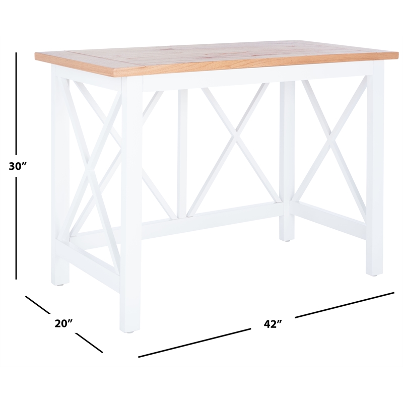Safavieh Freyr Desk Wood in Natural / White