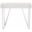 Safavieh Raveena Wood and Iron Desk in White / Silver