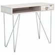 Safavieh Raveena Wood and Iron Desk in White / Silver