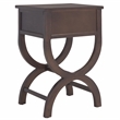 Safavieh Maxine Wood and Metal Accent Table With Storage Drawer in Walnut
