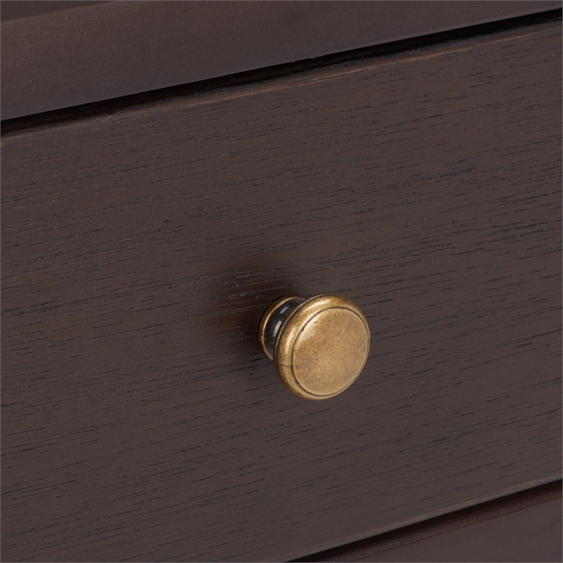 Safavieh Maxine Wood and Metal Accent Table With Storage Drawer in Walnut