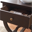 Safavieh Maxine Wood and Metal Accent Table With Storage Drawer in Walnut