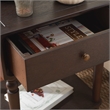 Safavieh Siobhan Wood and Metal Accent Table With Storage Drawer in Walnut