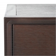 Safavieh Siobhan Wood and Metal Accent Table With Storage Drawer in Walnut
