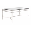 Safavieh Abelard Iron and Tempered Glass Cocktail Table in Silver