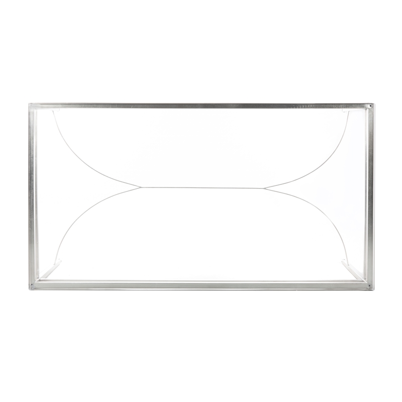 Safavieh Abelard Iron and Tempered Glass Cocktail Table in Silver