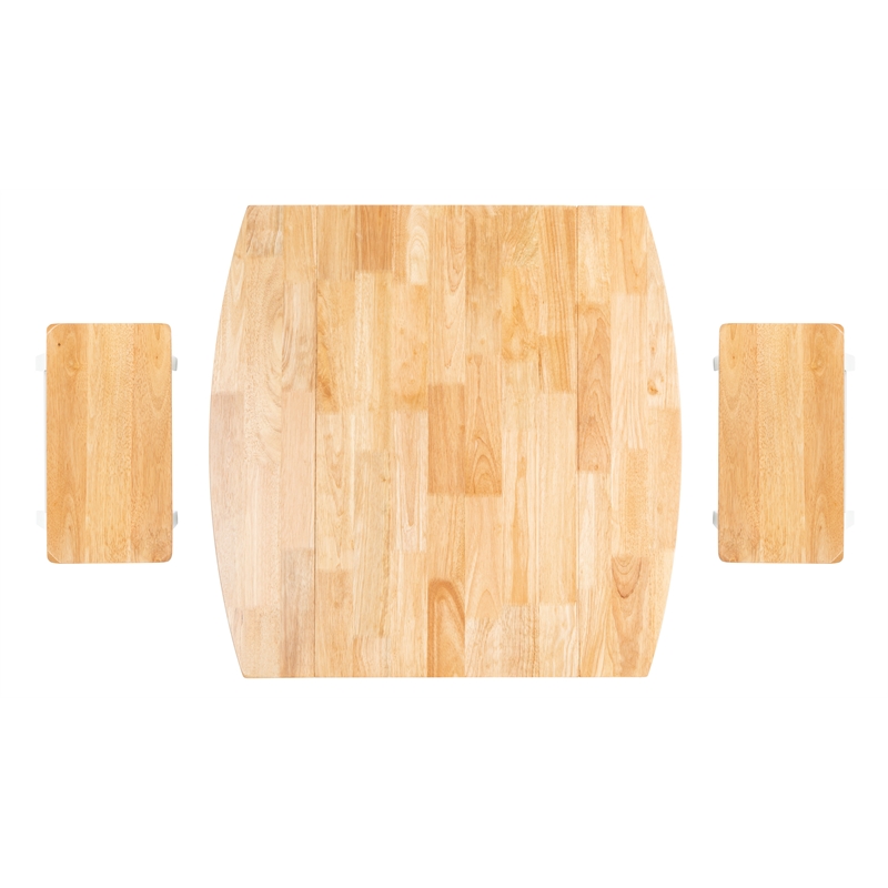 Safavieh Casey Wood 3 Piece Drop Leaf Pub Set in Natural / White