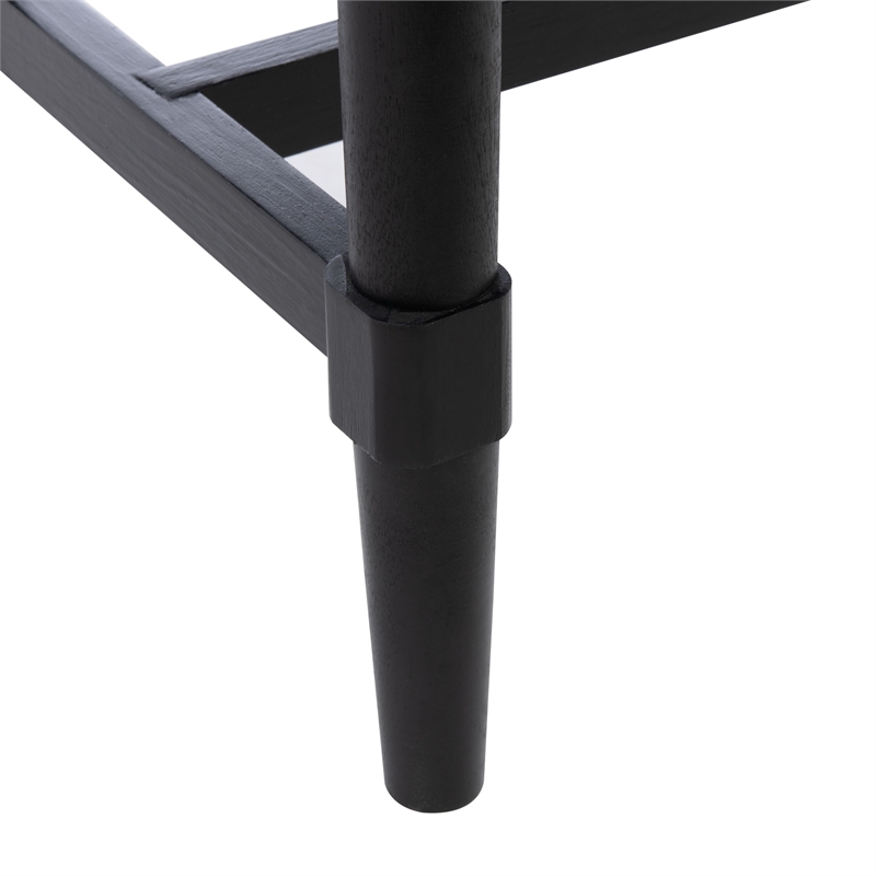 Safavieh Estella Wood and Metal 2 Drawer Console Table in Black