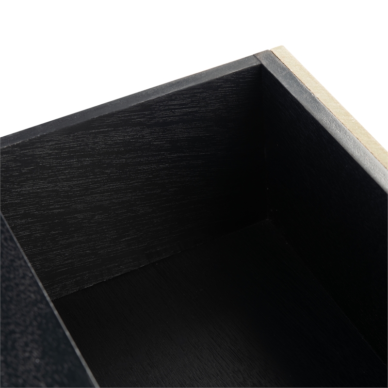 Safavieh Estella Wood and Metal 2 Drawer Console Table in Black