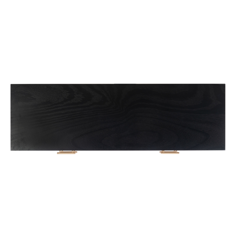 Safavieh Estella Wood and Metal 4 Drawer Console Table in Black