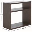 Safavieh Munson Wood 2 Shelf Console Table in Dark Oak