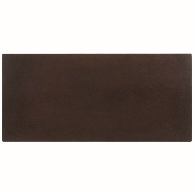 Safavieh Munson Wood 2 Shelf Console Table in Dark Oak