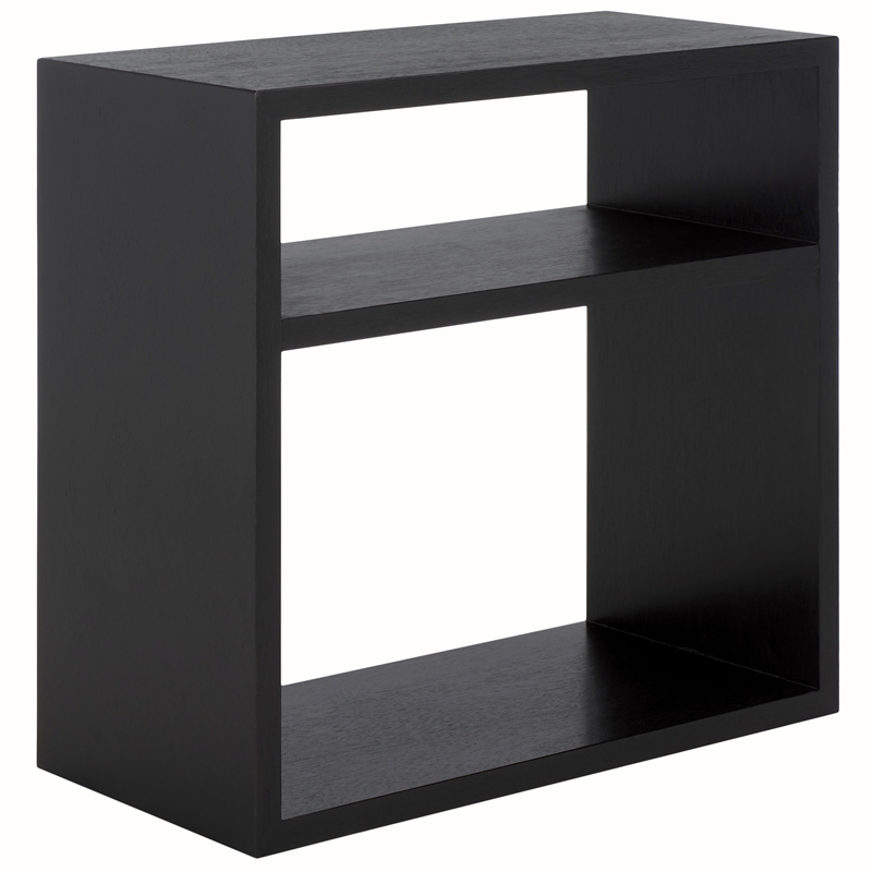 Safavieh Munson Wood  2 Shelf Console Table in Black